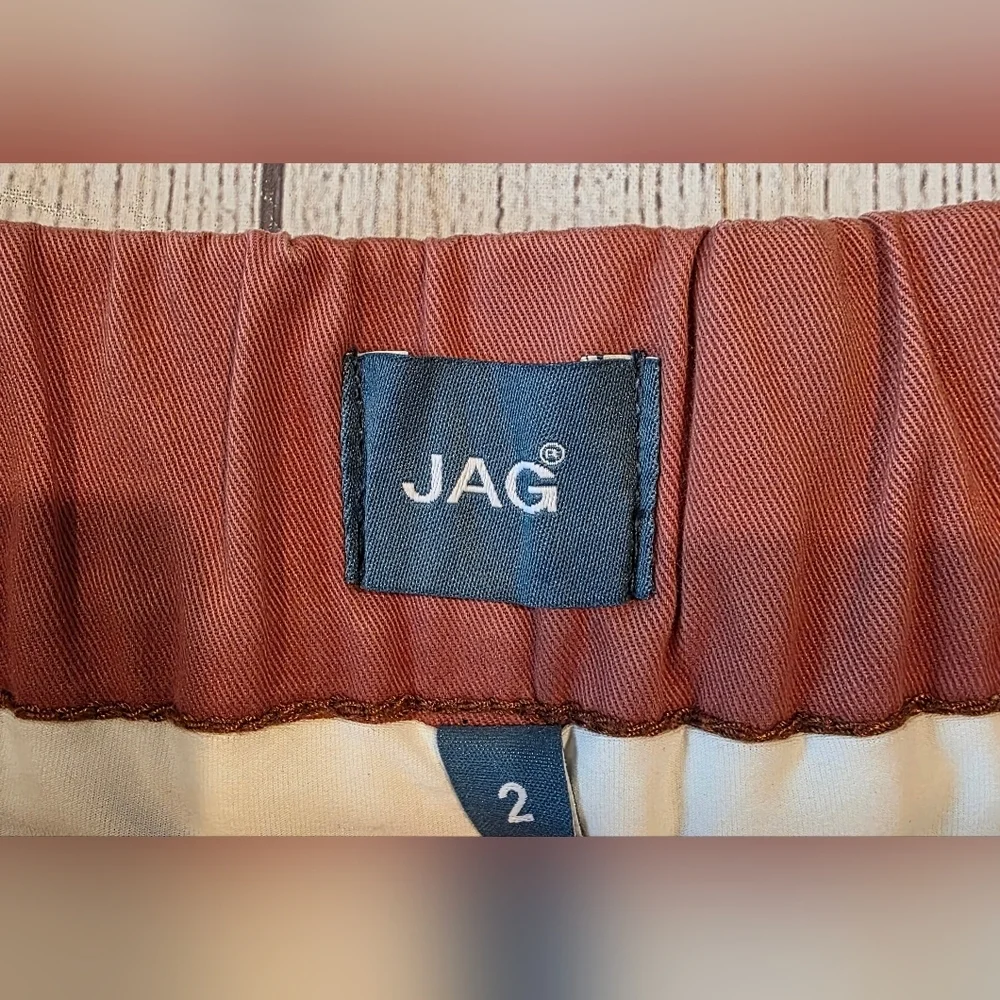 Jag Women's Size 2 On The Go Mid Rise Super Stretch Twill Skort Chutney New Tags - Picture 4 of 11
